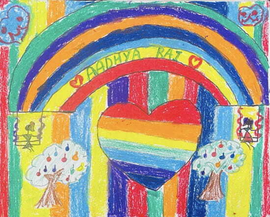 Little Sumo, Aadhya Rai (8), sharing Pride Artwork
