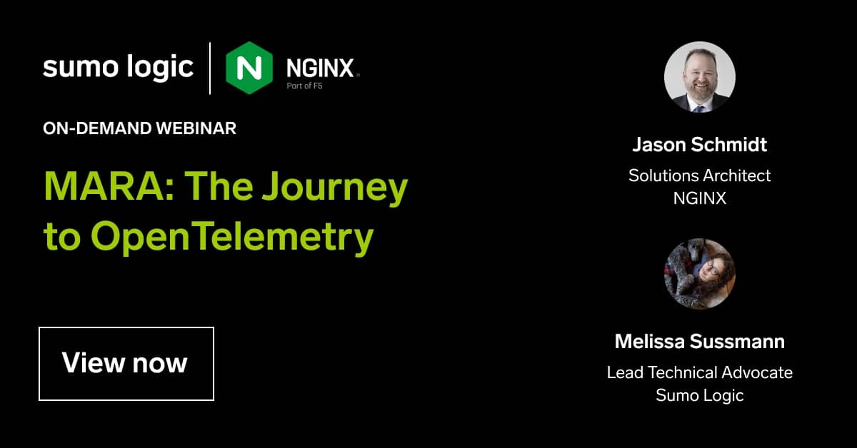 The Journey to Open Telemetry with Sumo Logic & NGINX