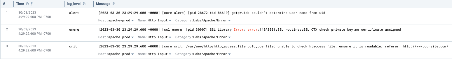 Apache error dashboard 1