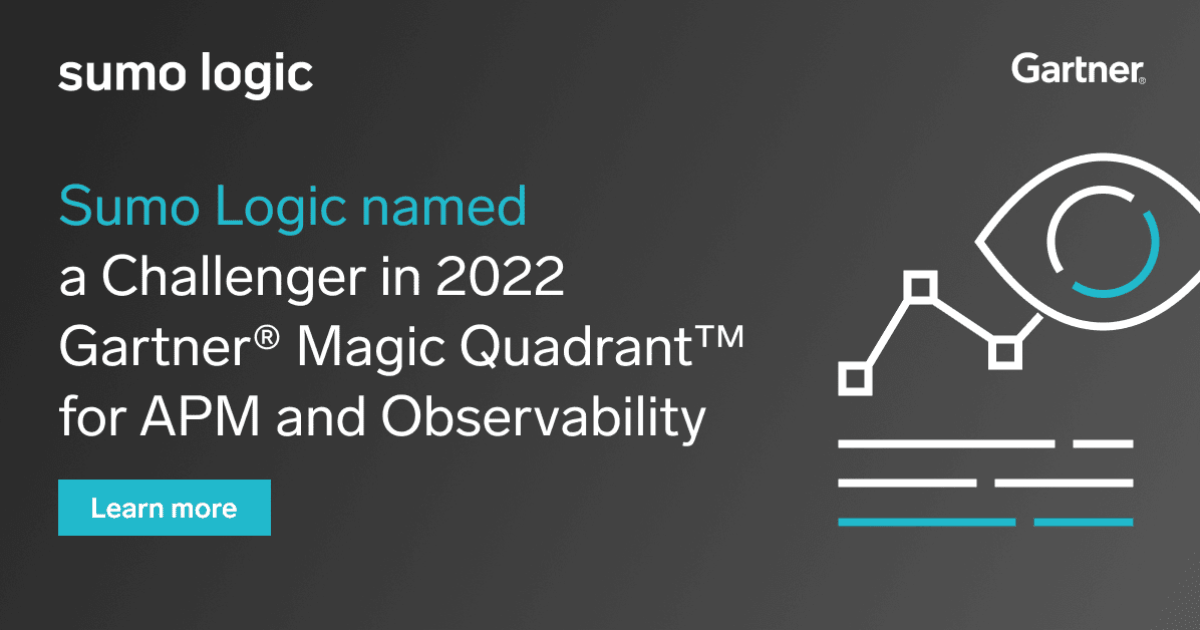 Sumo Logic named a Challenger in the 2022 Gartner® Magic Quadrant™ for APM and Observability